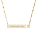 Little Ways Project Cutout Cross Bar Necklace (Engraving)